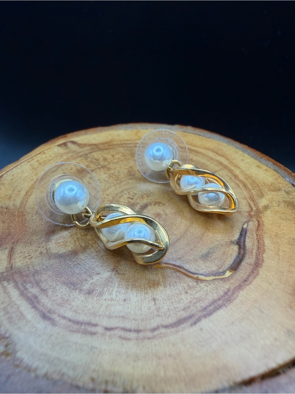 Gold and Pearl Drop Earrings - Elegant Womenโs Jewelry